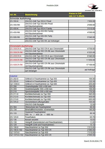 ZAUGG Grill / Smoker ZG 350